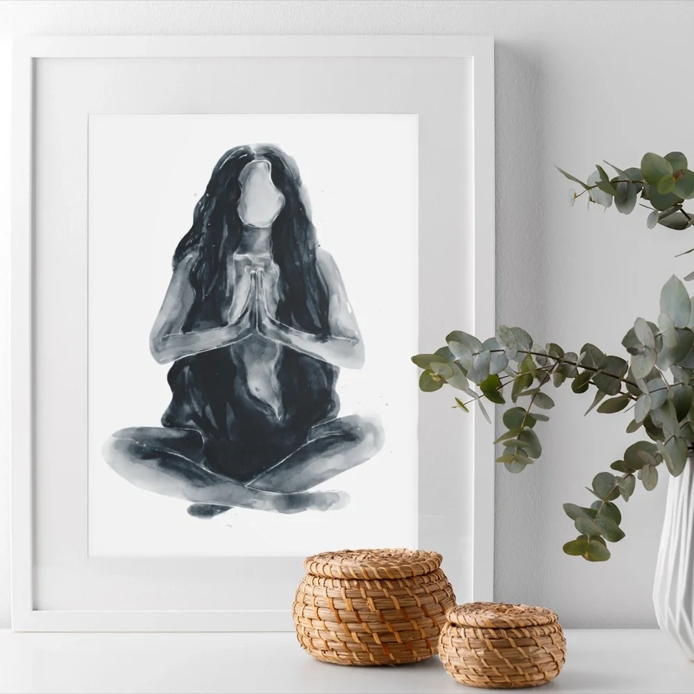 Watercolor Abstract Nude Woman Portrait Print Poster Unframed - Picture 3 of 9